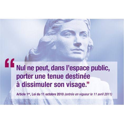 Panneau de Signalisation VISAGE DECOUVERT (DEV010) - Adhésif - 300 x 210 mm