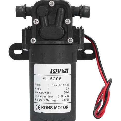 Pompe à membrane à tube droit 12V CC 36W 73PSI pulvérisateur électrique agricole pompe à eau accessoire (1/5)