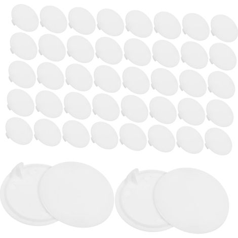 Lot de 50 cache-trous ronds en plastique bureaux meubles (1/5)