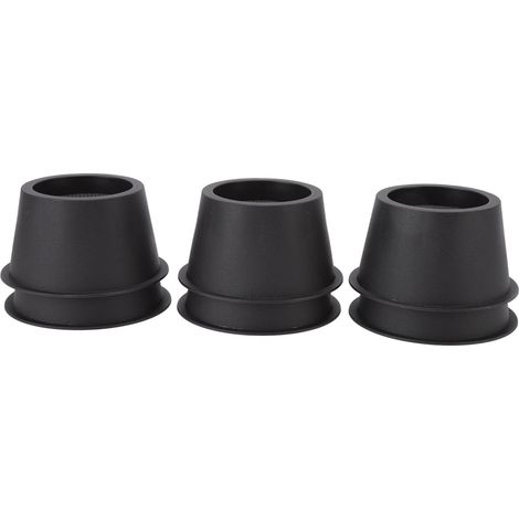 Set mit 6 runden, schwarzen Möbelfüßen aus Kunststoff, 7,1 cm (2,8 Zoll) Durchmesser, für Bett, Tisch und Sofa (1/5)