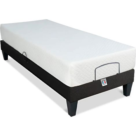 Ensemble Matelas Mémoire de forme ABSOLU avec sommier AMIRAL 70x190 cm (1/5)