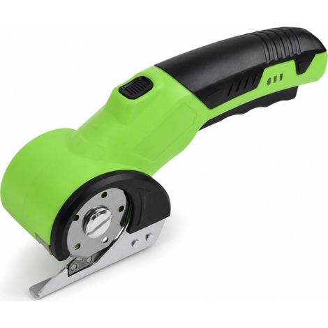 Rechargeable Electric Scissors for Fabric Leather Green Black (1/5)