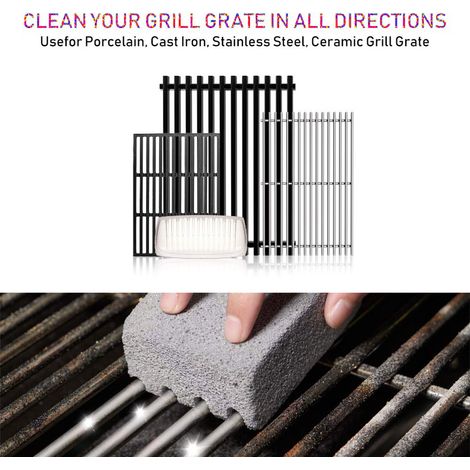 Set mit 4 wiederverwendbaren Bimssteinen zur Reinigung von Grills, Reinigungsblöcke zur Entfernung von Grillflecken (1/5)