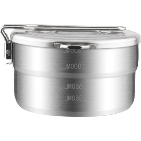 Boîte à lunch Bento ronde FUOYLOO en acier inoxydable 304 (1/5)