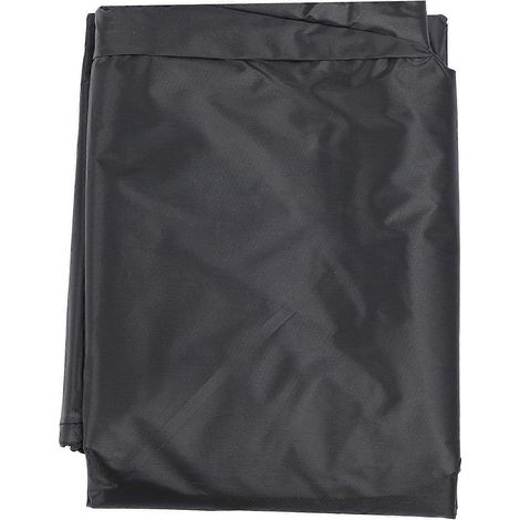 Housse de protection ronde noire pour mobilier de jardin, en tissu Oxford 210D, anti-poussière, résistante à la décoloration, résistante aux UV et hydrofuge.