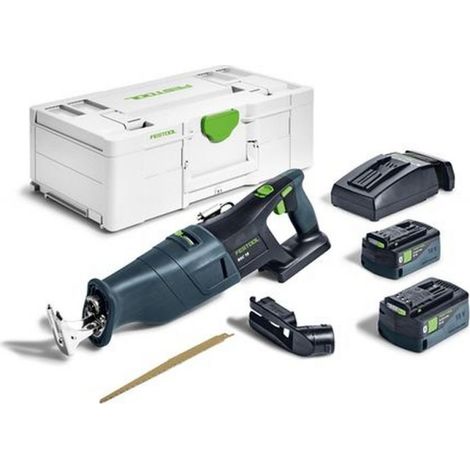 Festool – Scie sabre sans fil 18V – Moteur EC-TEC sans charbons – Profondeur de coupe 230mm – Capacité batterie 5,0Ah – Pour bois dur et métal (1/10)
