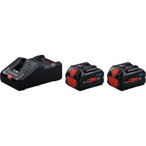 Bosch Akku Starter-Set: 2 x ProCORE18 Volt 8,0 Ah und GAL 18V-160 C (1/5)