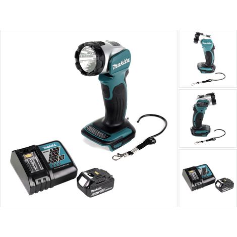Makita DML 802 RG1 Akku Lampe für 14,4 und 18 V Akku + 1x Akku 6,0 Ah + Ladegerät (1/5)