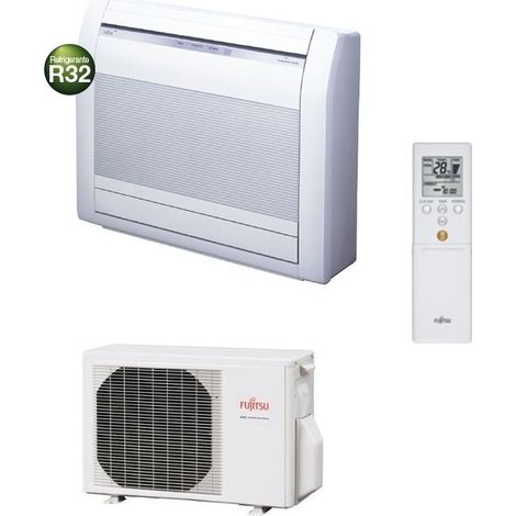 Fujitsu Inverter Aire Acondicionado Consola Suelo Serie KV 9000 Btu AGEG09KVCA R-32 3NGF87040 Con Mando a Distancia por Infrarrojos Incluido