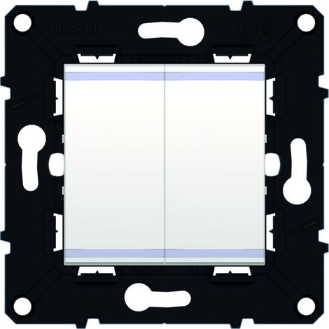 Commande 1 ou 2 fonctions pour lumières ou volets - Livré avec 2 manettes 1 module - blanc Arnould Espace Evolution 64161 (1/2)