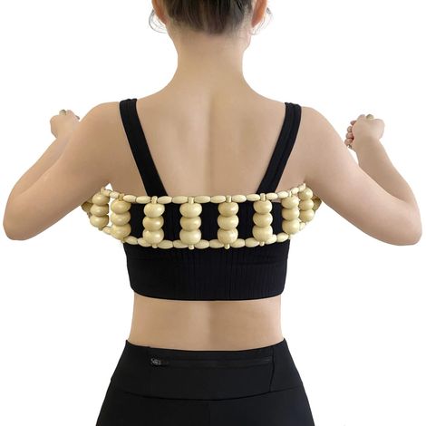 Rouleau de massage en bois, ceinture de massage manuelle, drainage lymphatique thérapeutique anti-cellulite, soulage les douleurs au dos, à la nuque, aux épaules, aux jambes et à la taille-AquaForge (1/5)