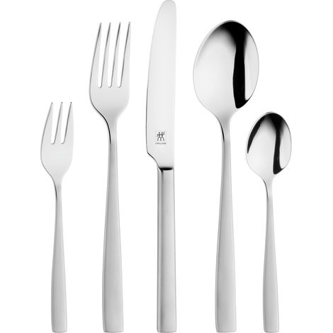 ZWILLING Set di 30 Posate da Tavolo, Per 6 Persone, Acciaio Inox 18/10 di Alta Qualità, Mat/Lucido, Serie Roseland (1/5)