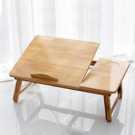 HSTURYZ Table de Lit pour Ordinateur Portable en Bambou, Lit de Dortoir, Support Lecture, 663035cm (1/3)
