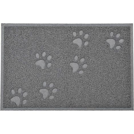 Tapis de confinement pour litière pour animaux, fibres PVC élastiques, imperméable et résistant à l'usure, base antidérapante pour une stabilité optimale, doux pour les pattes, facile à nettoyer, idéa (1/4)