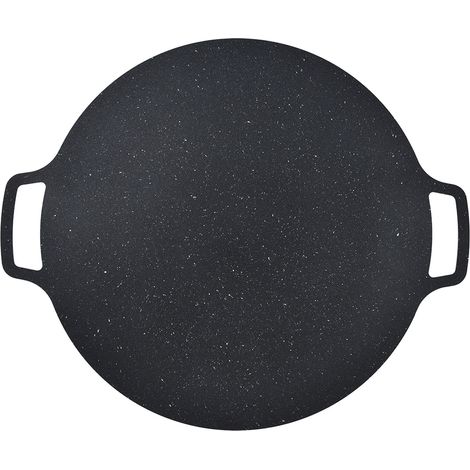 Plaque de cuisson coréenne antiadhésive en fonte résistante à la chaleur avec un plateau rond de 30 cm pour les crêpes au porc.