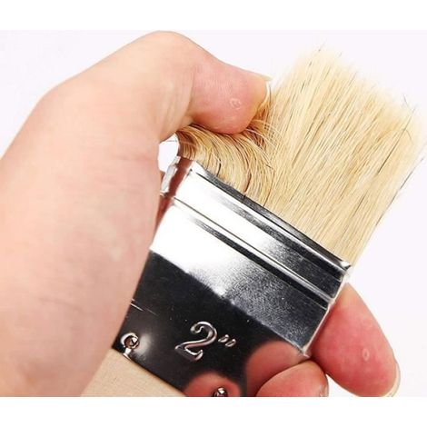 Lot de 6 pinceaux pour radiateur - Pinceau Angulaire - Pinceau à lasure de qualité - Pinceau de Peinture Pur en Poils - 3 Tailles - (1/4)