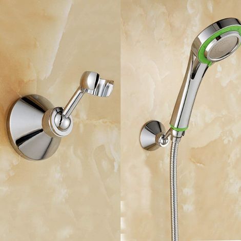 Support de douche, glissière pour barre de douche, support mural de douche, support mural pour pommeau de douche rotatif à 360° (1/5)
