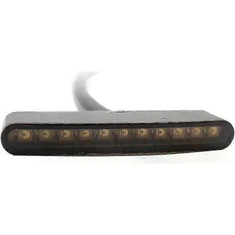 Feu stop arrière mini 12 V 11 LED pour moto tout-terrain, éclairage de plaque d'immatriculation décoratif (boîtier noir) (1/5)