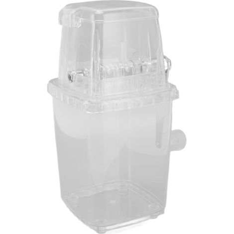 Mini broyeur à glace manuel domestique multifonction, machine à glace pilée à main transparente, idéale pour bar, restaurant et usage domestique. (1/5)
