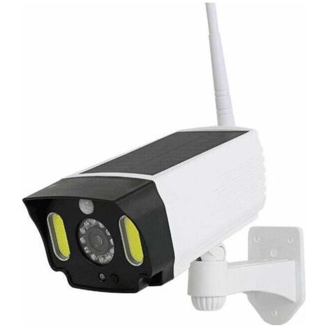 Caméras factice d'extérieur Sécurité et antivol avec panneau solaire et détecteur de mouvement. CCTV LED étanche, avec lumière LED rouge clignotante avec 20 LED spot lumière 56Vingt THSIDNE