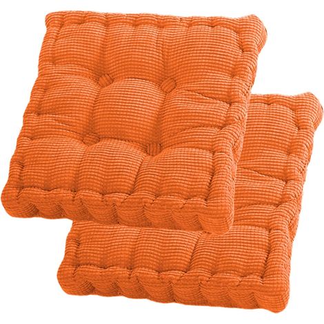 Seat Cushions, Set of 2 Floor Cushions, 40 x 40 cm, Chair Cushions, Cotton Padding, Thick Cushions, Yoga Cushions, Pet Bed, Cushion for Indoor and Outdoor (1/5)