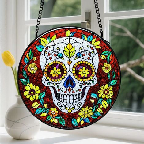 Capteur de Soleil en Vitrail Décoration Spirituelle pour Maison 15cm (1/4)