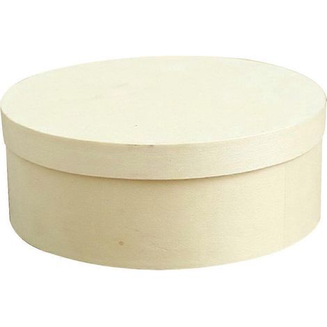 Boîte ronde en bois avec couvercle, boîte cadeau en bois, boîte de rangement en bois, boîte à bonbons en bois-16.50X16.50X5.50CM (1/3)