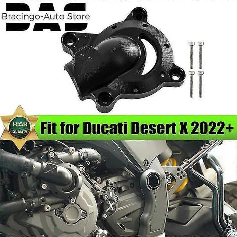Passend für Ducati Desert X ab 2022: DesertX Wasserkühlungs-Ölrohr-Schutzabdeckung aus POM-Material, schwarz, 1 Stück (1/5)