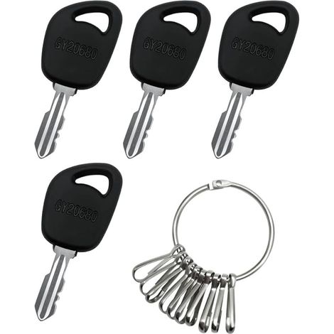 Clé de Contact Remplacement pour John Deere GY20680 AM123426 Husqvarna 532140403 Craftsman 140403 Toro 112-0312 Tracteur Tondeuse  Lot de 4 Clés + Porte-Clé