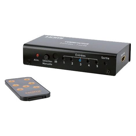 Commutateur HDMI – 5 entrées / 1 sortie  FUJIONKYO
