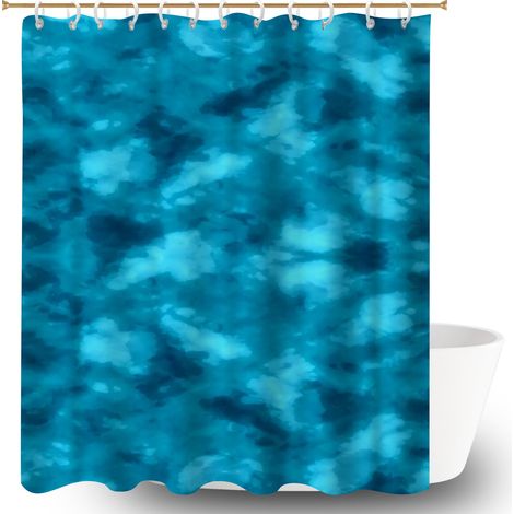 Ensemble rideau de douche polyester avec anneaux 180x180 À œillets renforcés bâche polyester douche pour une déco unique (1/5)