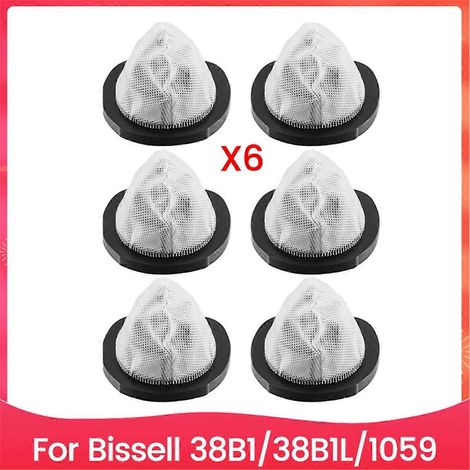 Lot de 6 filtres pour aspirateurs compatibles avec les modèles 38B1, 38B1L et 1059. Pièces de rechange pour aspirateurs. (1/5)