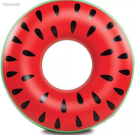 Pastèque gonflable géante de 80 cm, multicolore, pour enfants et adultes, piscine ou plage (1/3)