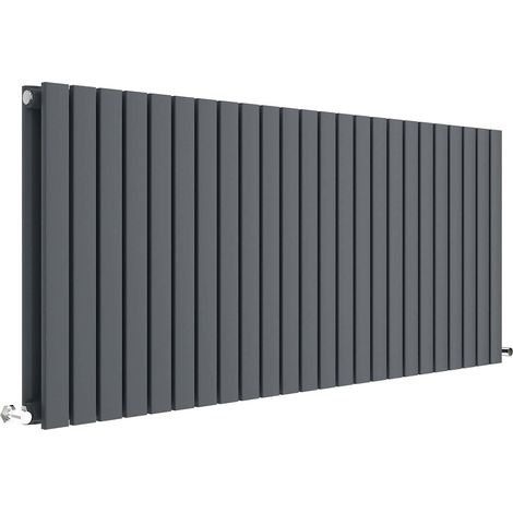 Balterley Edingale Square Horizontal Double Panel Radiator, 600mm x 1398mm - Anthracite