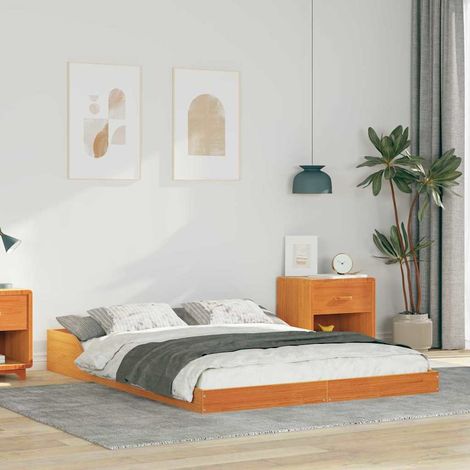 Estructura de cama Marrón cera 120 x 190 cm vidaXL (1/5)