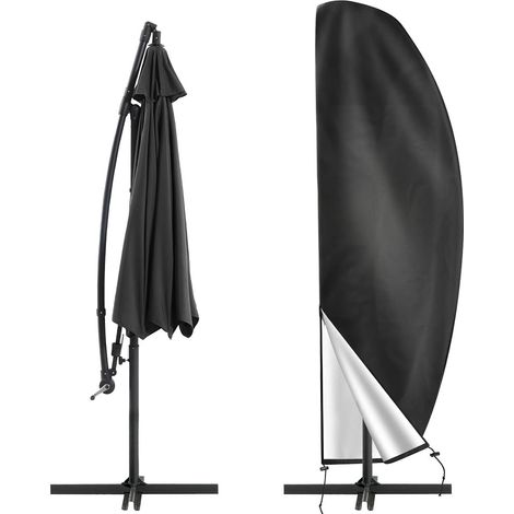 Housse de parasol 265 cm – Tissu Oxford 210D imperméable – Résistant au vent – Protection contre intempéries et UV – Fuienko