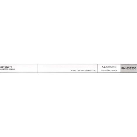 Feder- und Einstellkabel PUBERT QUATTRO JUNIOR Motorhacke 1286 mm Kabelhülle 1143 mm