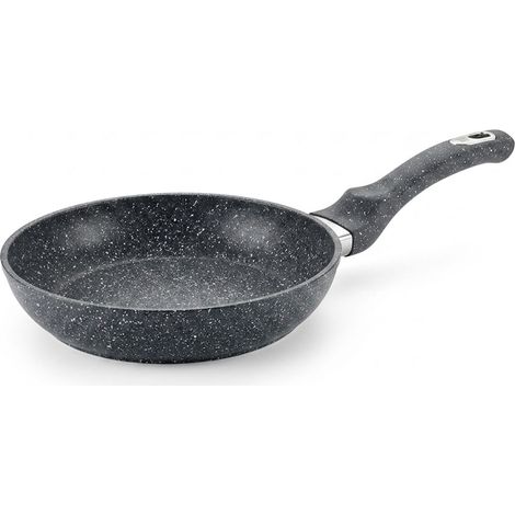 Padella Antiaderente Effetto Pietra 22 cm Fondo Induzione in Alluminio ad Alta Conducibilita Termica Spessore 3 mm e Manico Ergonomico Antiscottatura Antiscivolo cottura salutare senza grassi (1/5)
