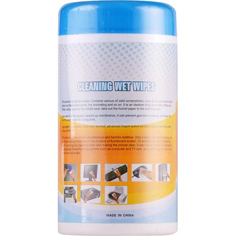 Boîte de 88 lingettes nettoyantes pour écran LCD, pour ordinateur portable et moniteur. (1/5)