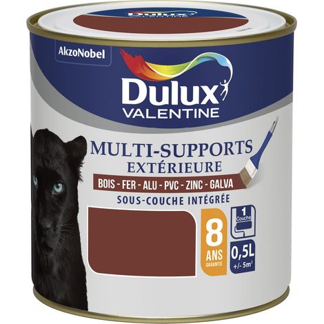 Peinture Multi-Supports Extérieure Satin Ton Bois (RAL 8015) 0,5 L - Dulux Valentine (1/3)