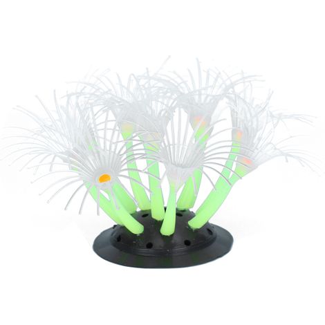 Corail artificiel tournesol en silicone, plante aquatique de simulation, décoration pour aquarium, jaune (1/5)