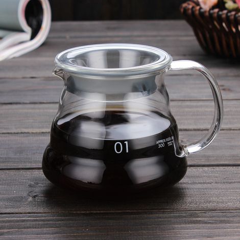 Cafetera nuage en vidrio resistente al calor V60 con filtro integrado, 360 ml (transparente) (1/5)
