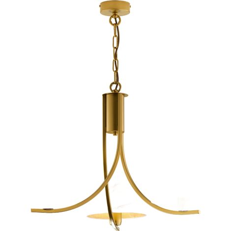 Lampadario Jupiter ARTHUR oro lucido 3xE27 bianco catena (1/5)