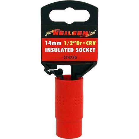 Neilsen 14mm Single Injection Insulated VDE Metric Standard 1/2" Drive Socket