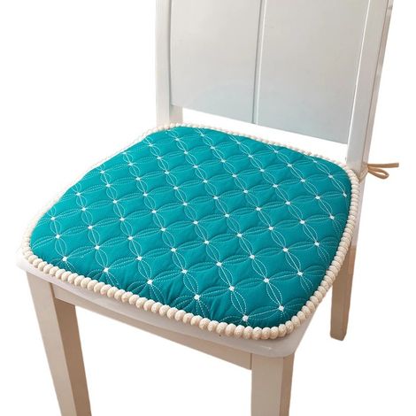 Coussin de chaise antidérapant 45x45cm, en fibre de polyester lavable, idéal pour les restaurants. Motif rond - Kong Quelan (1/5)