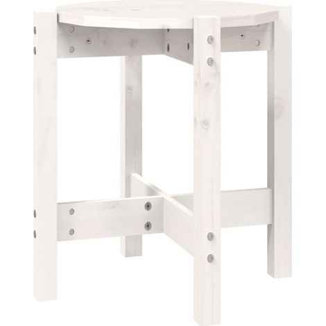 Maison Exclusive - Tavolino da Salotto Bianco Ø 42,5x45 cm Legno Massello di Pino