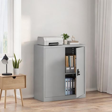 Meuble de rangement de bureau 2 niveaux 80 x 40 x 92,5 cm (1/5)