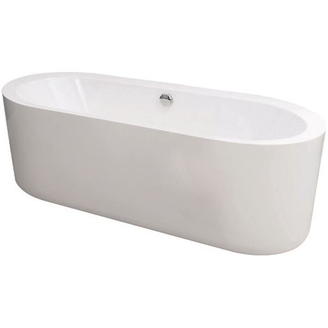 ONDEE ZEN - Baignoire OLERON - Baignoire îlot 170x80cm - Acrylique renforcé 3mm - Blanc