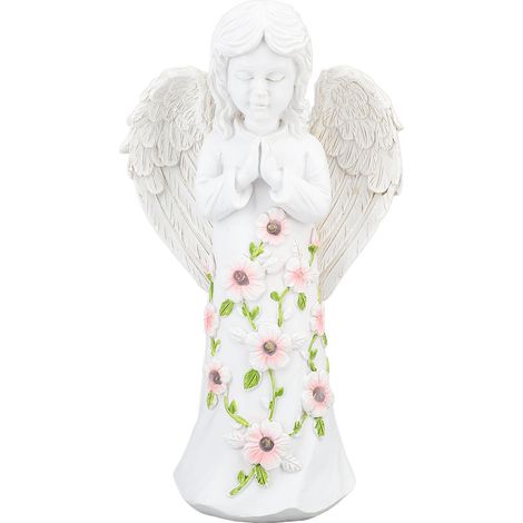 Ortviai Statue d'ange solaire en résine étanche pour extérieur – décoration de jardin, patio et pelouse