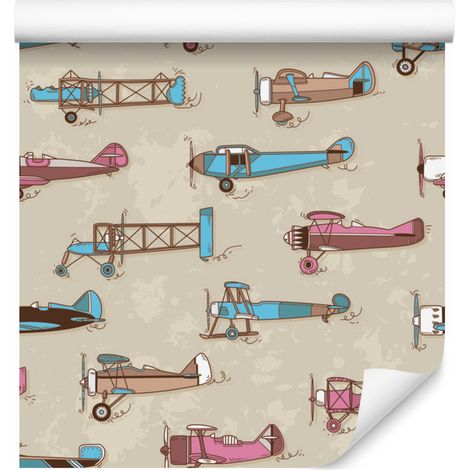 Bunte Flugzeugtapete für Wohn- und Schlafzimmer, 50 x 1000 cm (1/5)